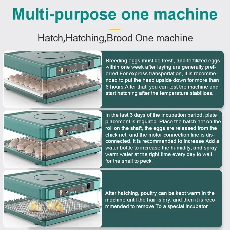 

Turner Brooder Tool Chicken Poultry Turning Quail 9/15 Automatic Eggs Fully Bird Farm Hatcher Incubator Hatching Incubation