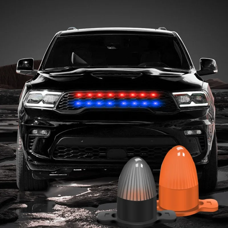 

12V Grill Car Police LED Light Strobe Red Blue Emergency Remote Wireless Control Flash Signal Fireman Beacon Warning Lamp