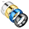 Tarnish Free 2mm 4mm 6mm Stainless Steel 18K Gold Plated Silver Color Knuckle Rings For Lady Minimalist Gold Rings For Women 5