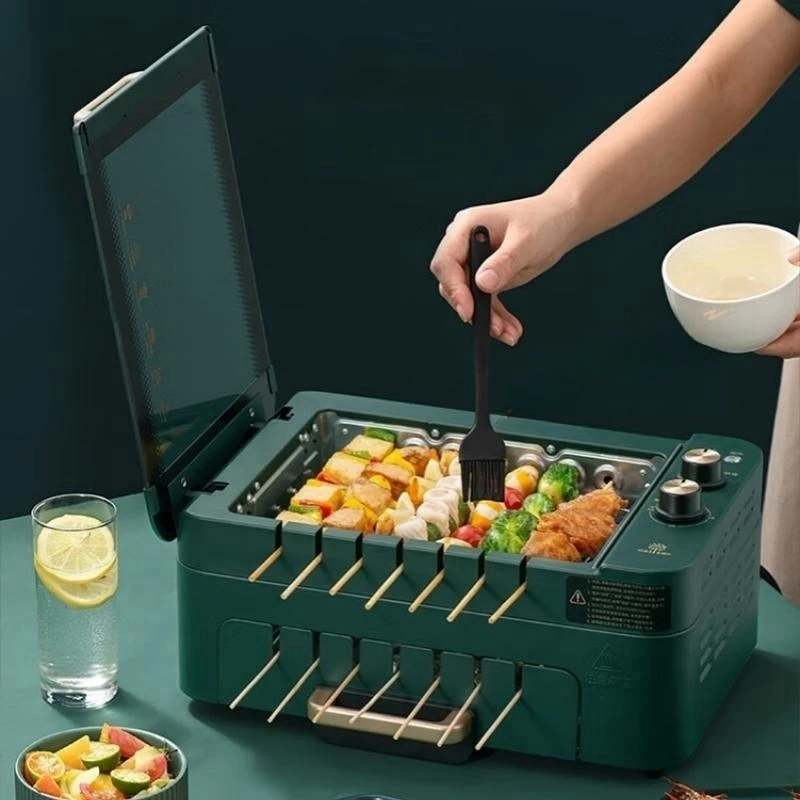 

Электрический гриль с автоматическим вращением шампуров и гриль-идеально подходит для домашнего барбекю, приготовления пищи, универсальный Электрический гриль для барбекю