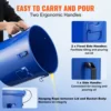 VEVOR 10 Gal Fryer Grease Bucket Carbon/Stainless Steel Rust-Proof Coat Transport Container Lock Clips Filter Bag for Hot Oil 5