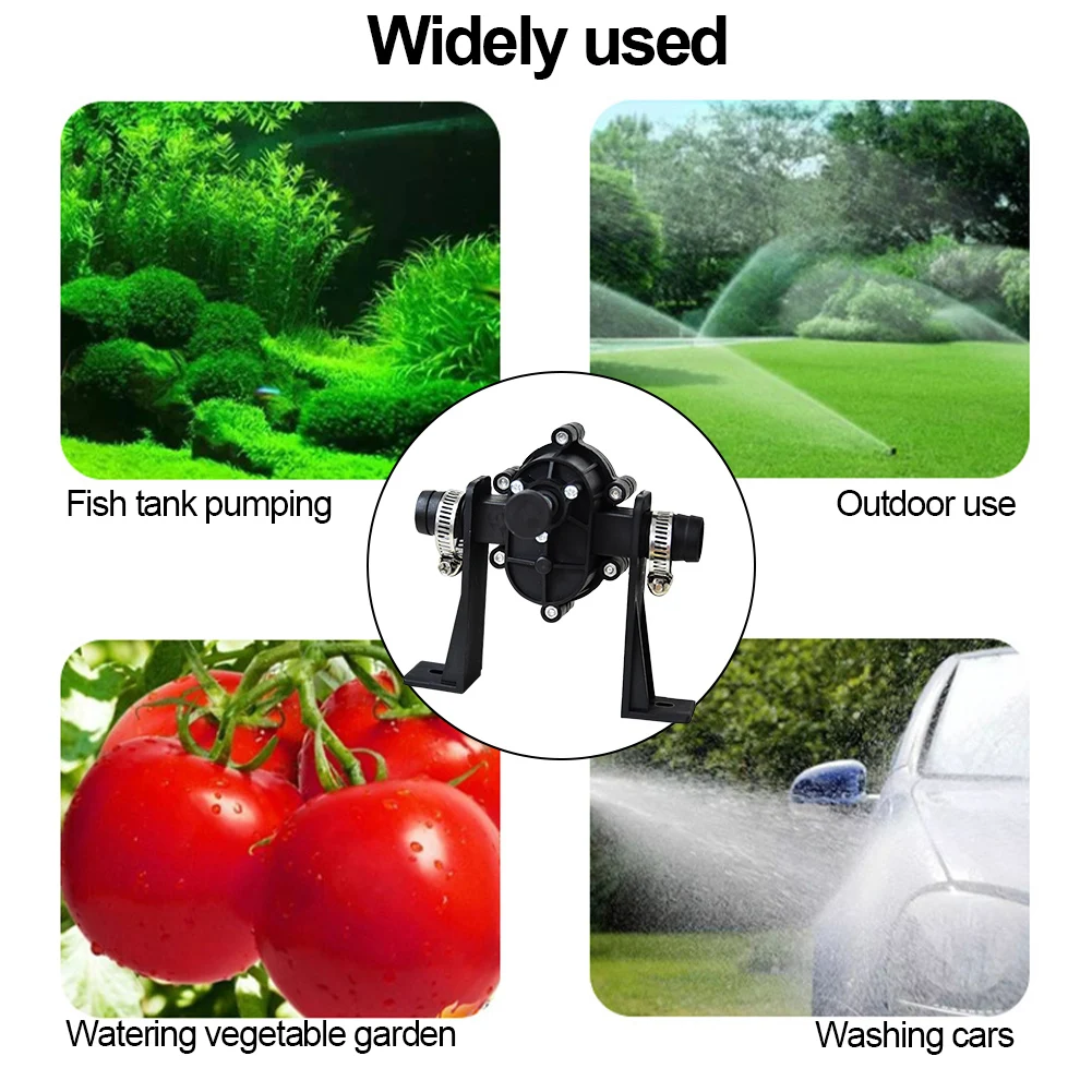 Household Electric Drill Pump Self-priming Liquid Transfer Pumps Portable Diesel Oil Fluid Water Pump for Watering/Car Cleaning