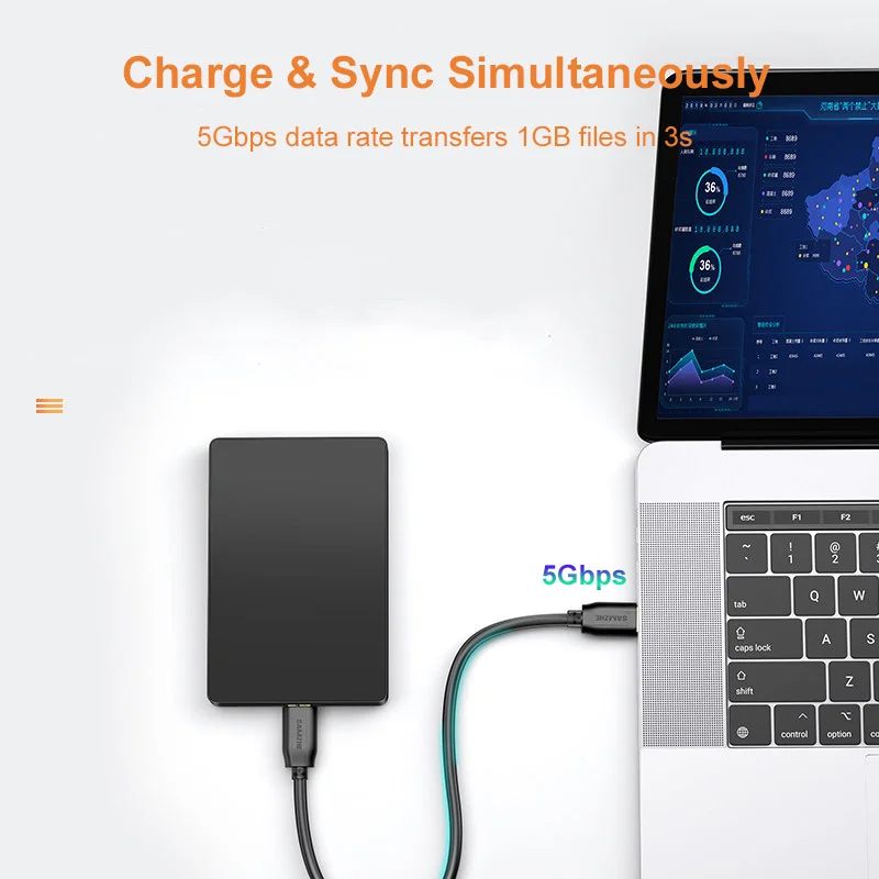 Фото Внешний кабель SAMZHE для жесткого диска, кабель USB Micro B, кабель HDD, кабель Micro Data, кабель SSD Sata для жесткого диска, кабель Micro B USB 3,0 №2