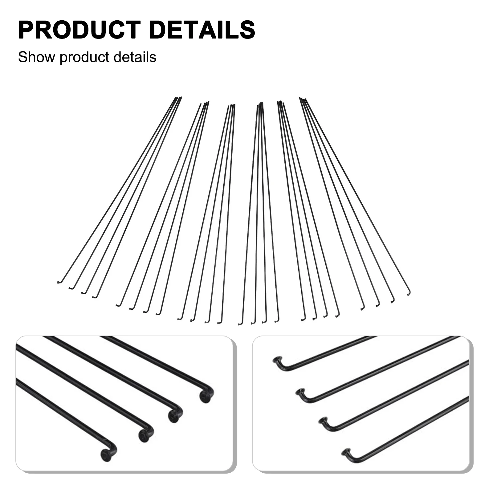 24 Pcs Bicycle Spokes 255MM/275MM/289MM Anti-rustSteel Wire Strip With Nipple Bicycle Spokes Accessories