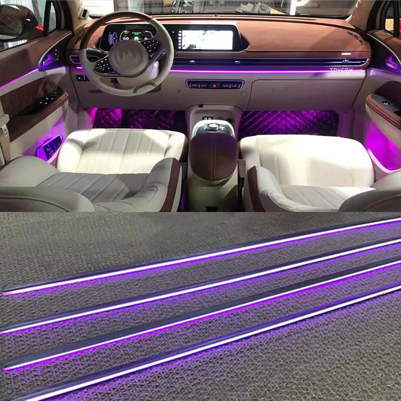Universal 18 In 1 Led Car Ambient Lights Rbg 64 Color Acrylic Strip