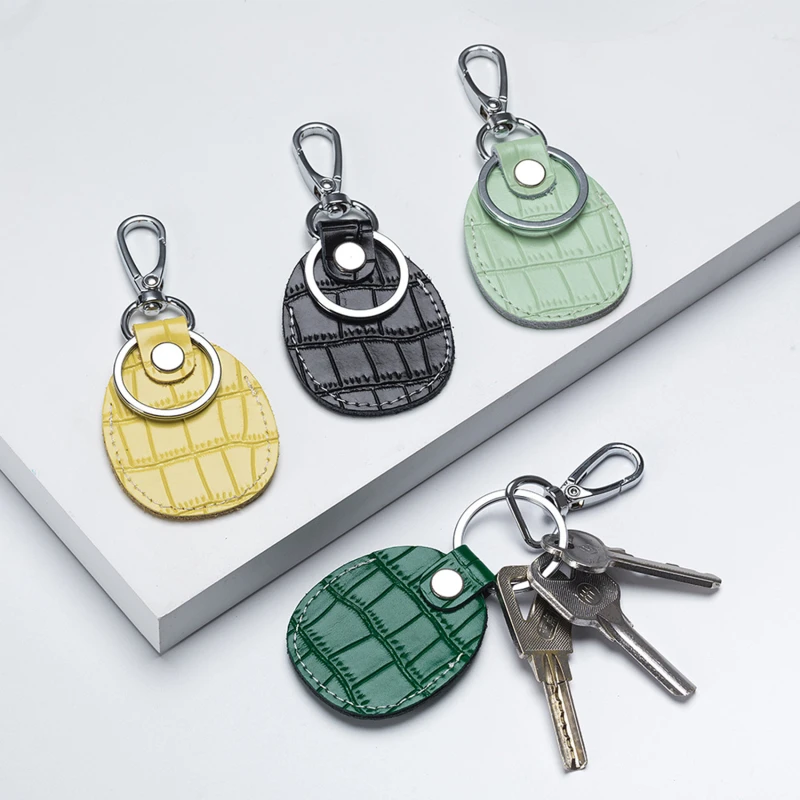Key Case Key Holder Key Purse Key Protector Card Case Holder PU Leather Keychain Card Cover For Alarm Tag Intercom Key Access Entry Card Set Car Key Fob Protector Protector