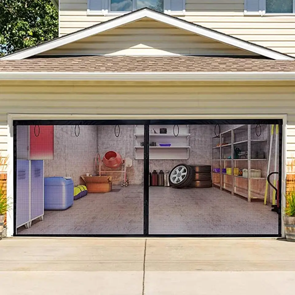 Seamless Retractable Garage Door Mosquito Net