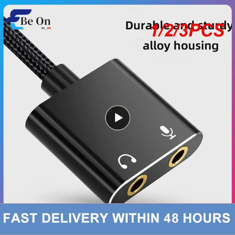 Vention USB 오디오 인터페이스 외부 사운드 카드, 노트북 스피커 이어폰용 USB 어댑터, USB 마이크, 3.5mm, 1 개, 2 개, 3 개