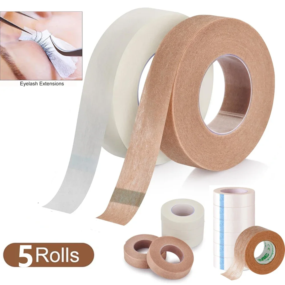 5Rolls Micropore Tape, Breathable Paper Tape, Latex-Free Paper Surgical Tape, Individually Boxed Paper Bandage Tape Rolls