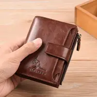 Retro Men Wallet Many Card Slots Faux Leather Portable Cash Holder Handbag Waterproof Wallet Credit Card Wallet for Business 1