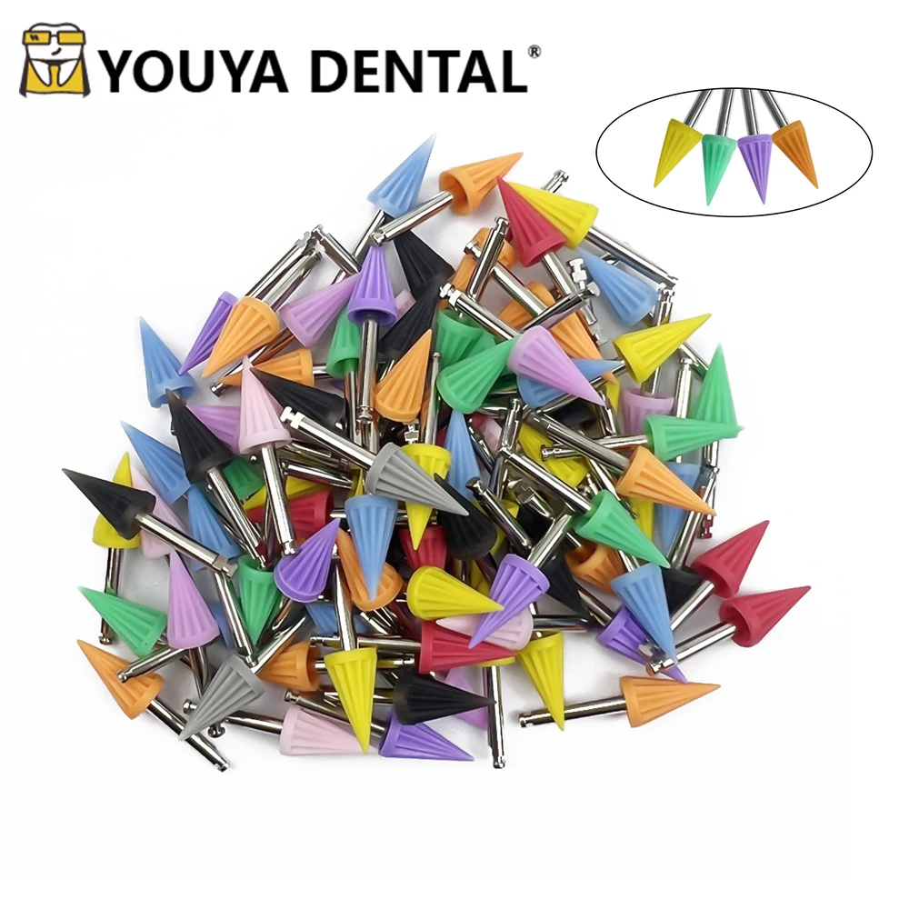 

100 шт./коробка, конические зубные щётки для полировки зубов