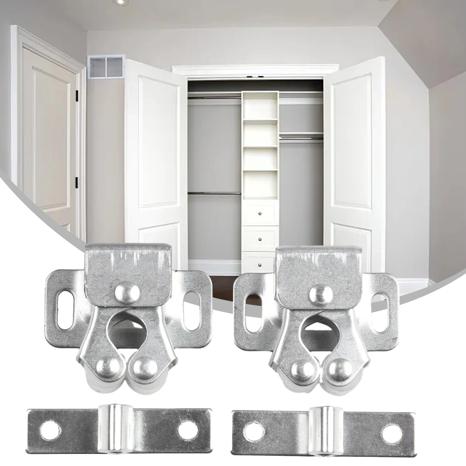 

Door Close Latch Cupboard Cabinet Caravan For Motorhomes Gripper Hardware Home Replacement Stainless Steel 2pcs