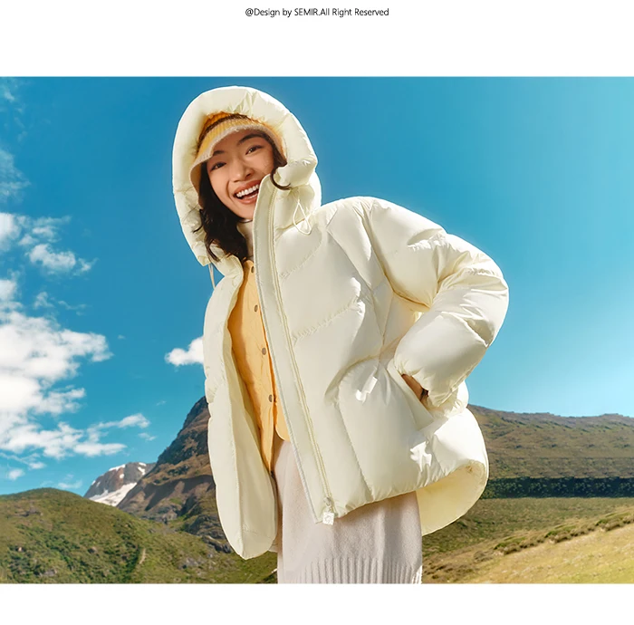 Down Jacket Women Mid-Length Waterproof and Warm Winter Oversize Hooded Versatile Coat
