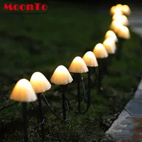 LED Solar Light String Outdoor Waterproof Mushroom Lawn Light Garden Courtyard Terrace Trail Landscape Decoration Lighting 1