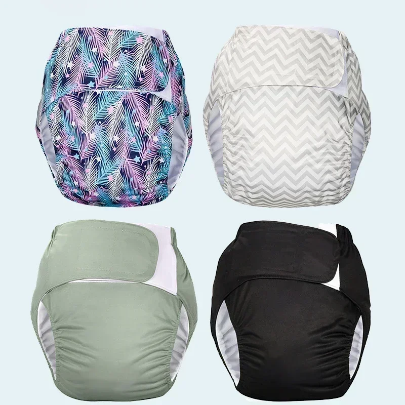 1PC Reusable Adult Diapers Large Size Washable Cloth Diaper for Patients Elderly Men and Women Incontinence Pants - 2