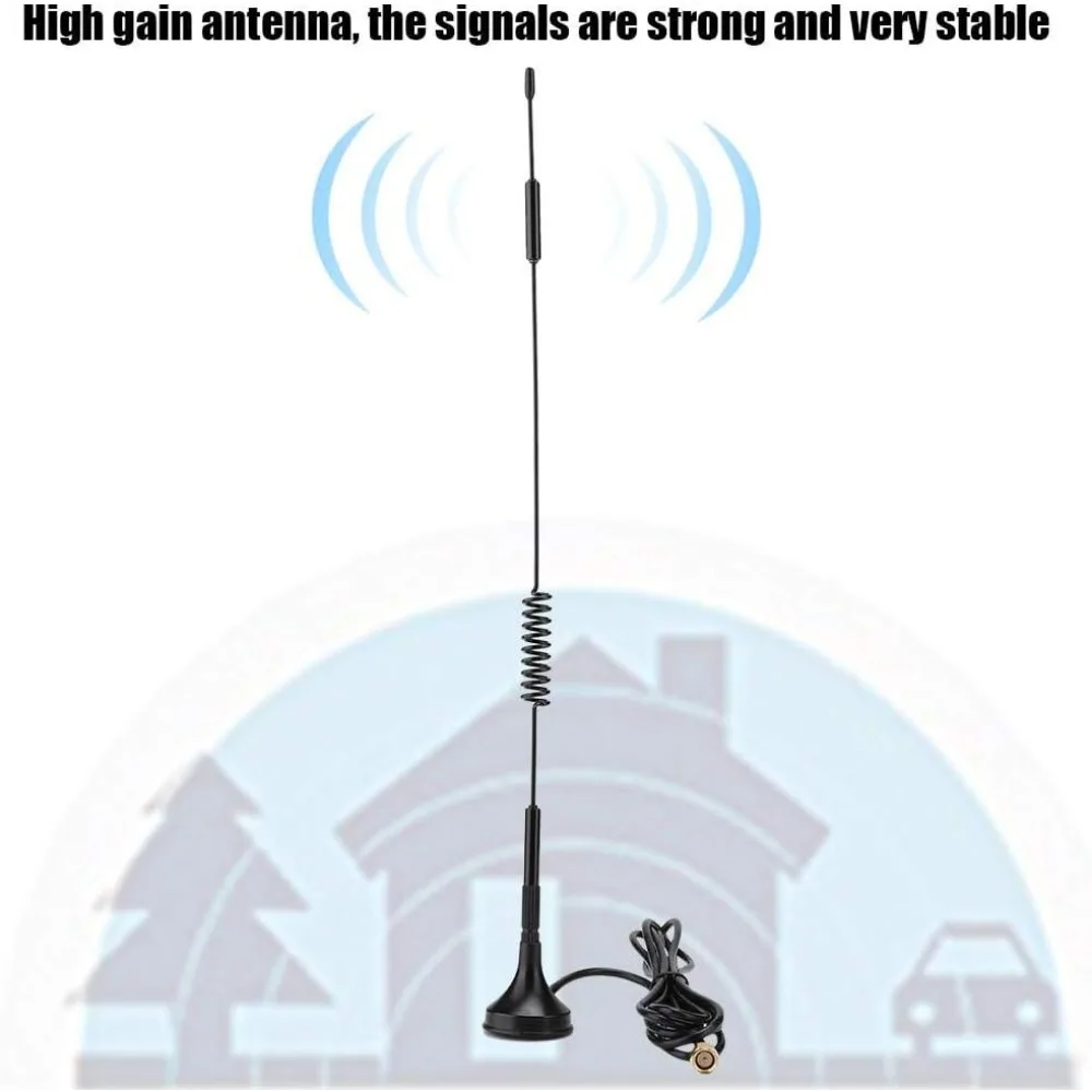 433MHz 31cm Magnetic Suction Cup Antenna 10dBi High Gain SMA Male RG174 3M Cable
