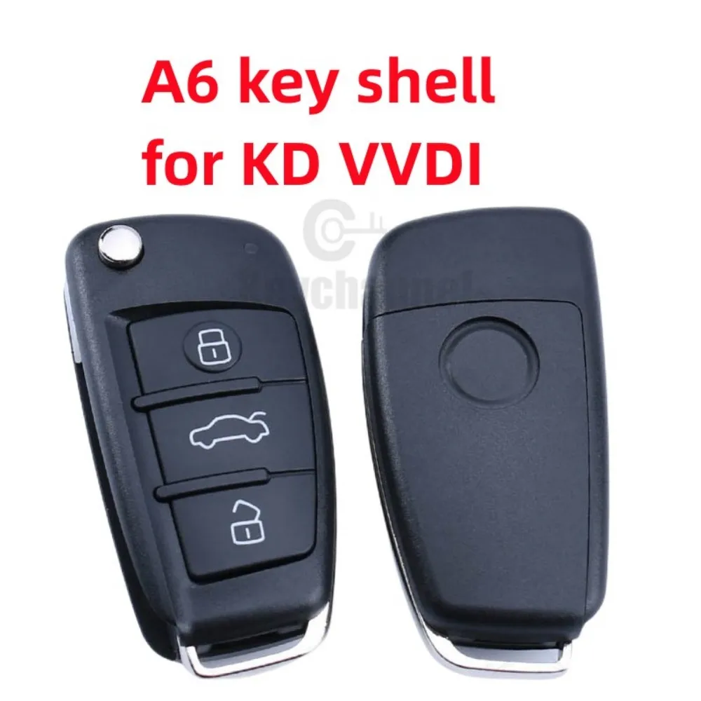 keychannel 1PCS 3 Button KD Car Key Shell Xhorse Flip Remote Case A6 Type Remote Shell for VVDI XKA600EN KEYDIY B02 Remote Case