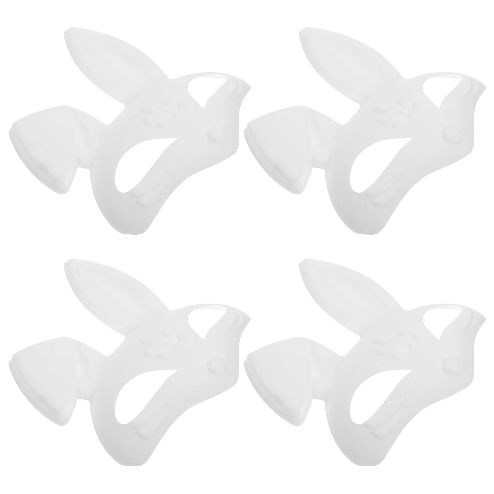 

4pcs Rabbit Masks Fancy Dress Masks DIY Cosplay Masks Blank Masquerade Masks