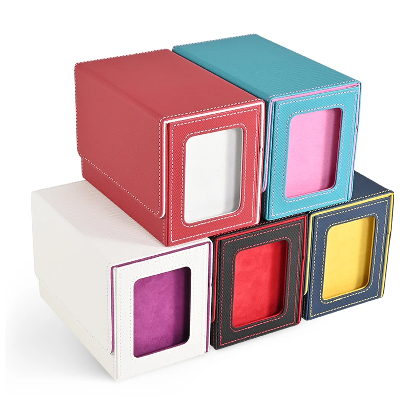 Deckbox mit 2 Commander-Displays, Doppeldeckbox für mehr als 140 Karten mit einem Ärmeln, passend für TCG CCG Magic Cards – Detail 7