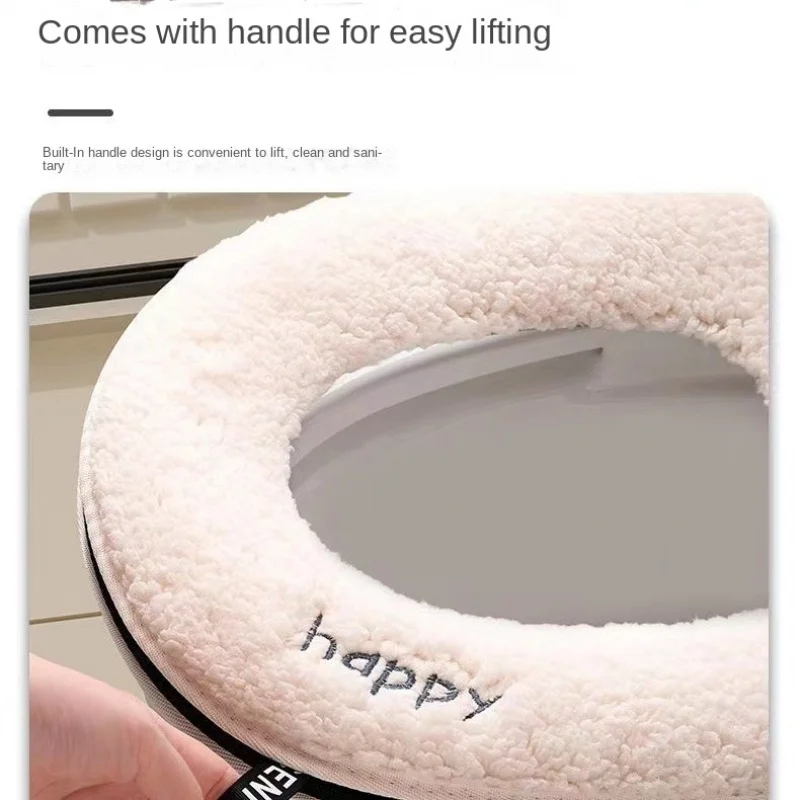 Soft Toilet Seat Cover Home Wc Warm Cushion for Closestool pads zipper toilet potty mat winter four seasons universal Cape case 5