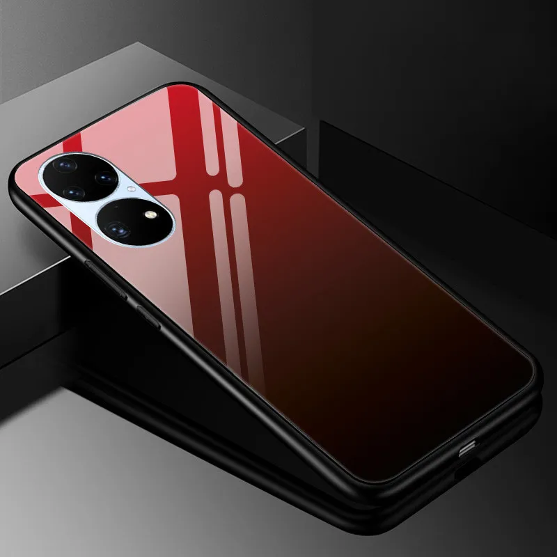 Luxury Tempered Glass Phone Case with Hard Back Bumper