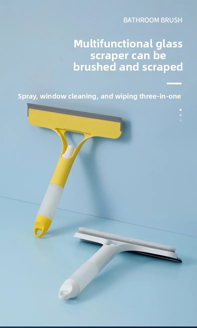 Description Picture 2 of itemThree-in-one glass wiper, multi-functional double-sided scraper, comes with a spray bottle to wipe the glass. handy gadget