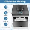 Countertop with 5 Pounds Storage Basket, Portable Ice Machine with 2 Ways to Add Water, 48 Pounds in 24 Hours, Compact Ice Maker 3