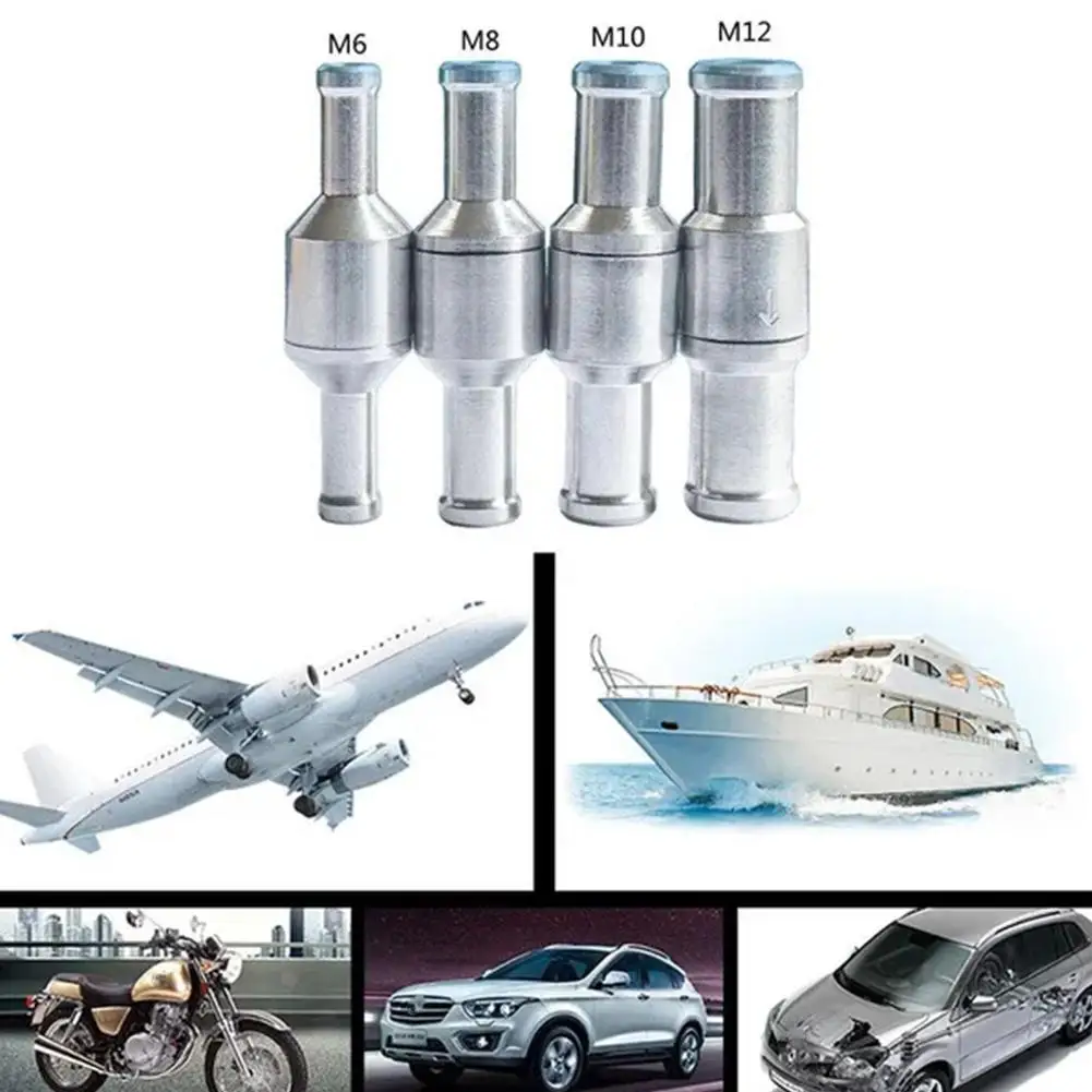 

6-12mm Aluminium Alloy One Way Check Valve Fuel Non Return Check Valve Petrol Diesel For Car Automobile Oil Water Pumps