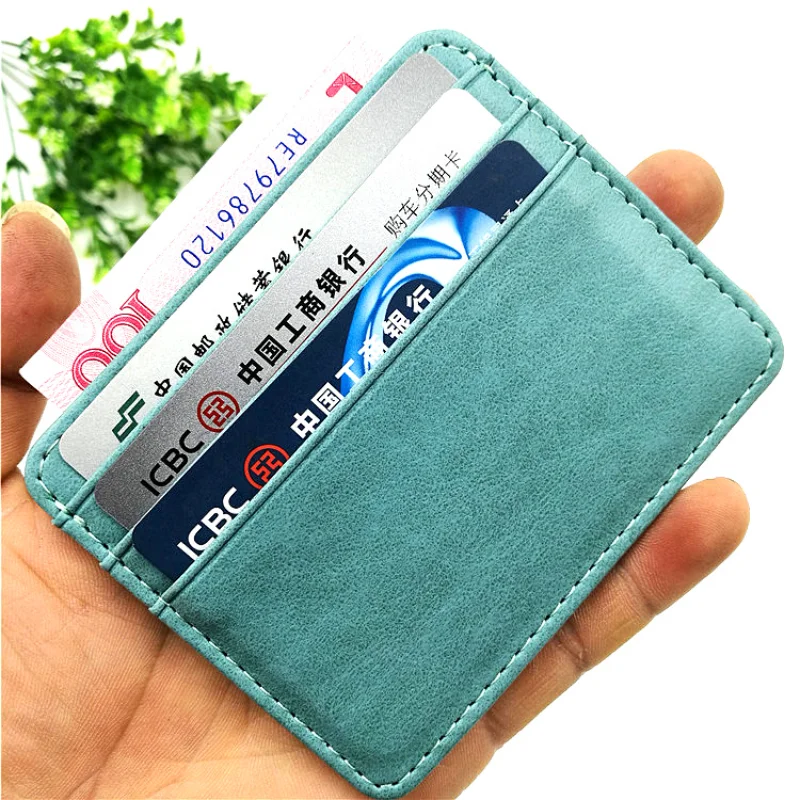 

Ultra-thin Card Bag Large Capacity Card Holder Small Card Bag Multi-position Women's Small and Exquisite Leather PU Ferrule Clip