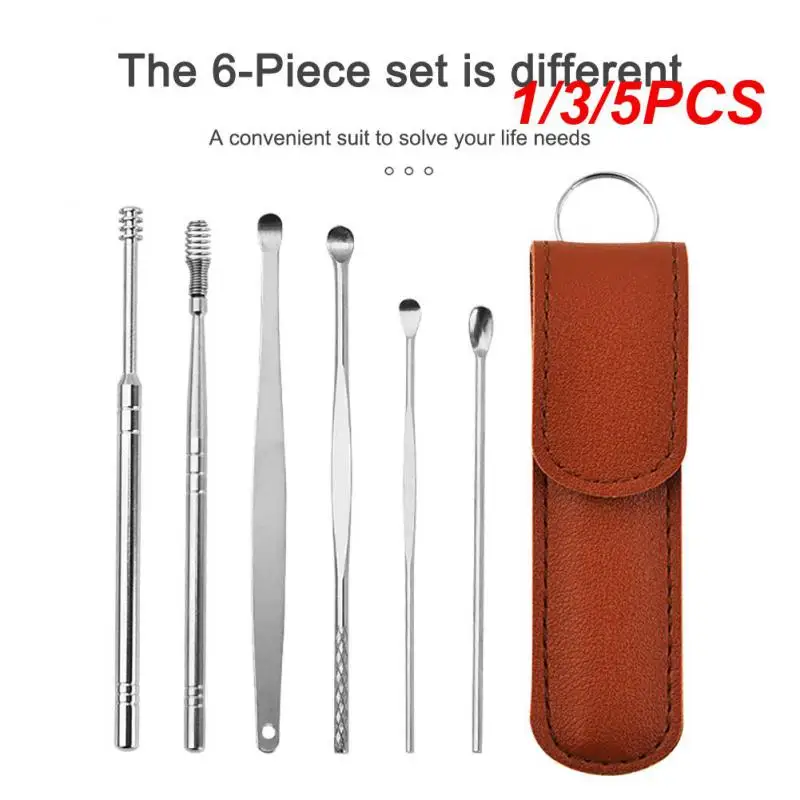 Youpin-herramienta de limpieza de oídos de acero inoxidable, limpiador de curetas, cuchara, cuidado de la salud, removedor de cera de oído, 1/3/5 piezas
