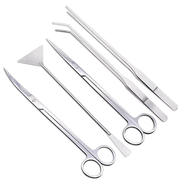 Aquarium Tools Set Scissors Tweezers Aquatic Plant Grass Trimming Stainless Fish Tank Cleaning Tools Aquarium Accessories 2