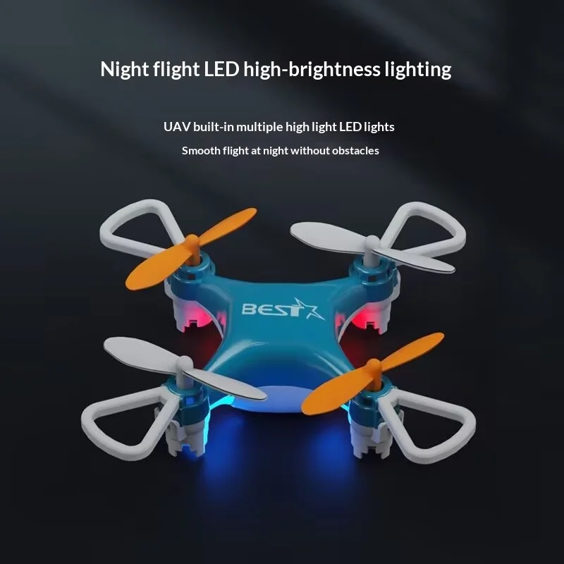 HC702 미니 포켓 드론 RC 쿼드콥터, 고도 유지 기능, 360도 3D 플립, 실내외 비행 완구, 어린이 초보자용 선물