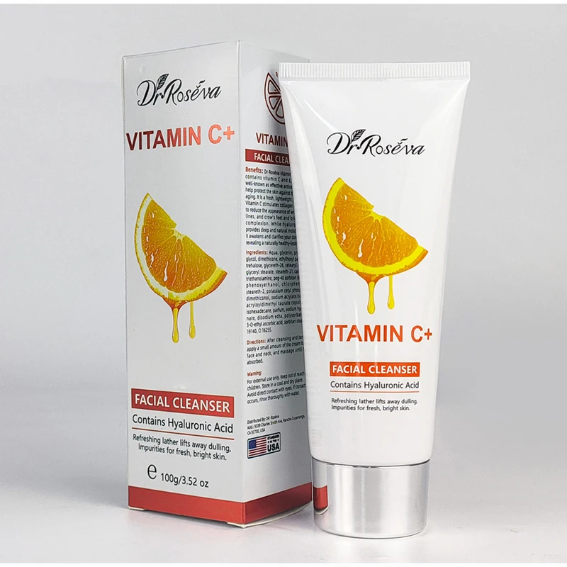 Radiant Glow Vitamin C Skincare Collection: Moisturizing Serum, Cream, Cleanser, Essence Toner, and Hydrating Body Lotion