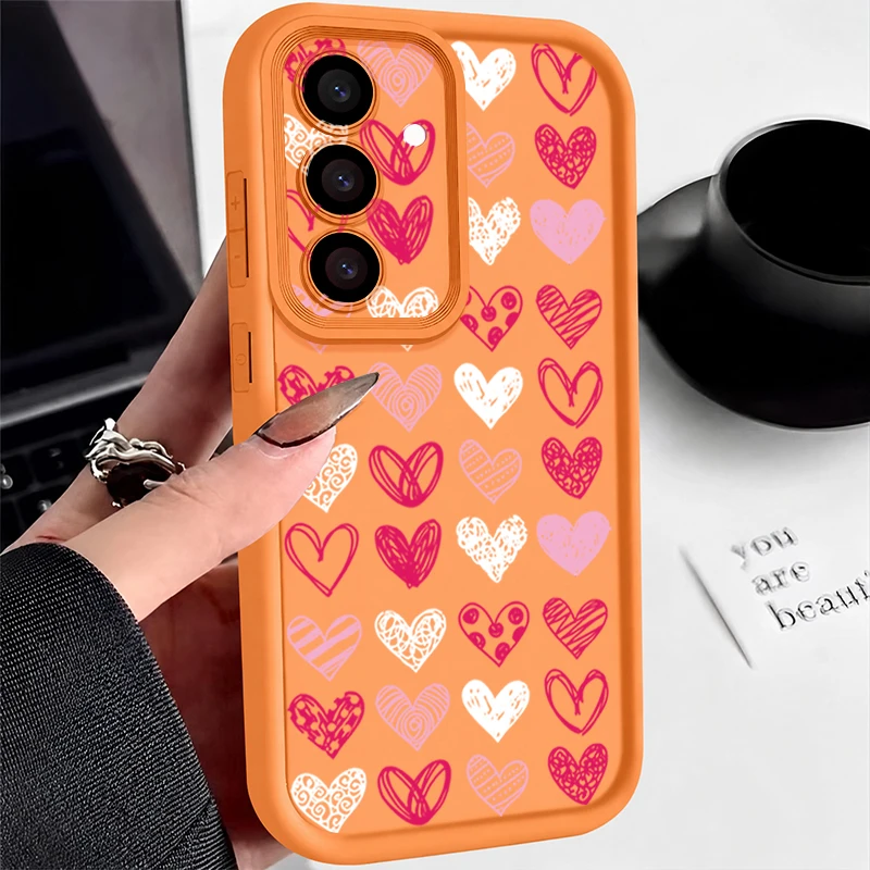 Love Heart Pattern Soft Phone Case – Stylish and Protective Cover