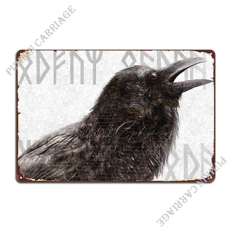 Raven Metal Sign Arrugginito Garage Club Bar Classic Tin Sign Poster