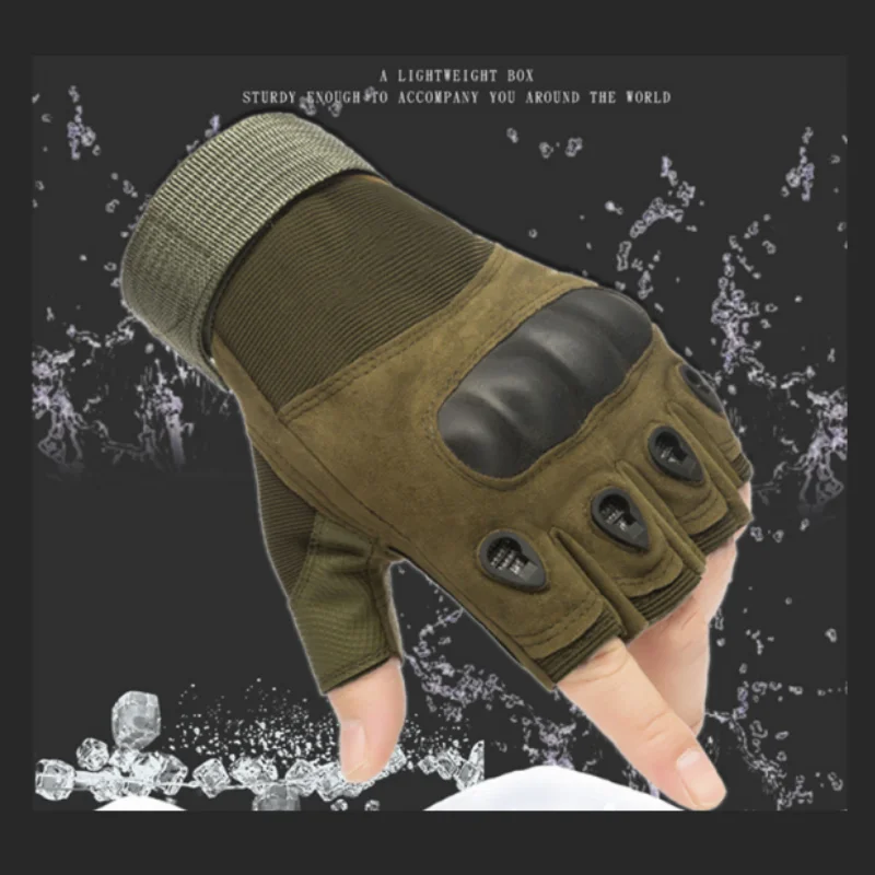 Sports Gloves Tactical Gloves Men's Half-finger Outdoor Riding Motorcycle Fighting Fitnes Wear Outdoor Sports Gloves Accessories 5
