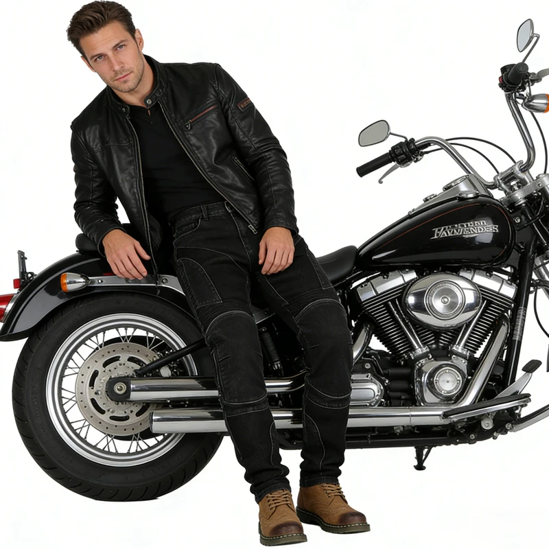 히트윈 오토바이 청바지 남성 여름 메쉬 스플라이싱 무릎 케블라 올블랙 내마모성 방풍 내구성 먼지 방지 바이크 라이딩