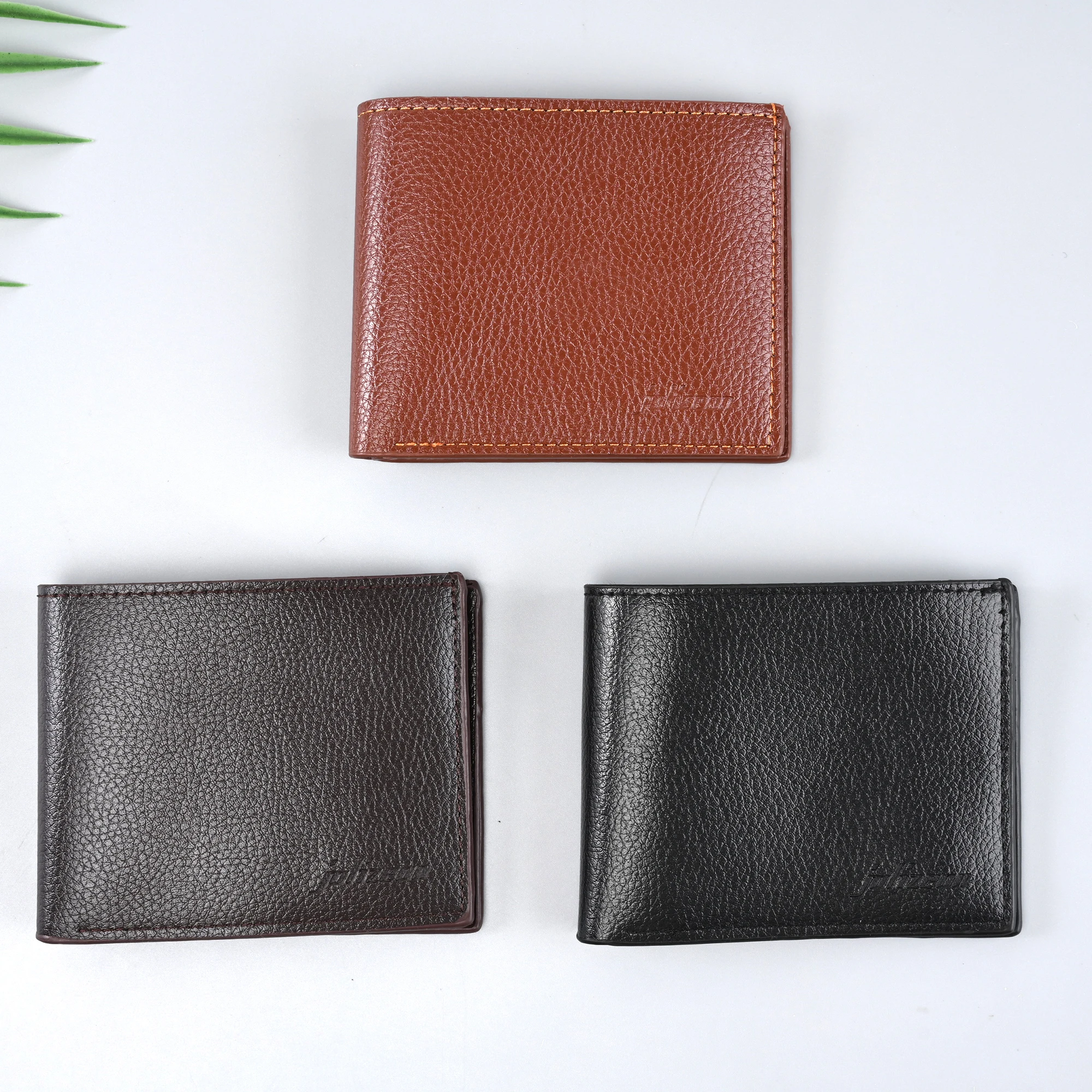 Men'S Short Wallet Card Holder Purse Coin Pouch PU Leather Slim Credit Card Pocket Coin Money Bag Quality Multiple Slots