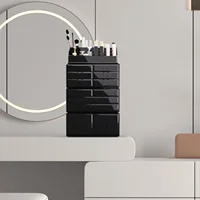 READAEER Makeup Cosmetic Organizer Storage Drawers Display Boxes Case with 12 Drawers (Black) 2