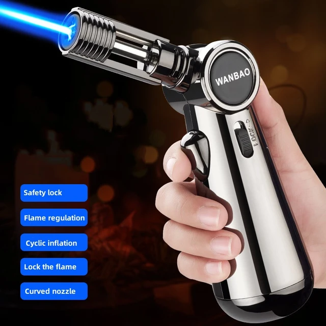 Turbo Gas Torch Butane Lighter  Butane Flamethrower Torch Gun - Outdoor  Spray Gun - Aliexpress