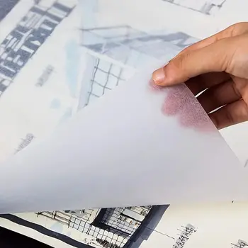 100 fogli di carta da disegno A4, carta per tracciare, forniture artistiche per ufficio, per studenti, carta per schizzi, calligrafia, scrittura, bianco traslucido