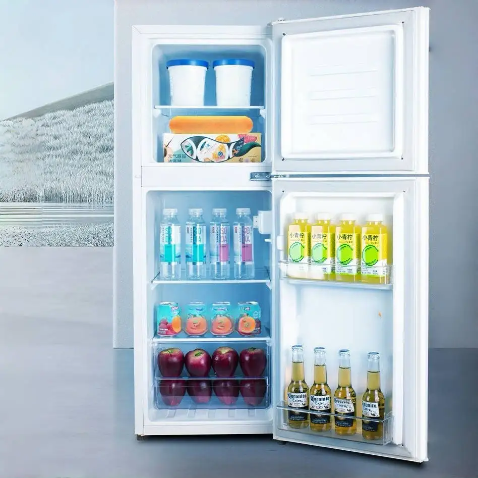 D Best-selling 156L Liter Two-Door Refrigerator for Home Use with Cold Storage and Fresh-Keeping Functions Freezer