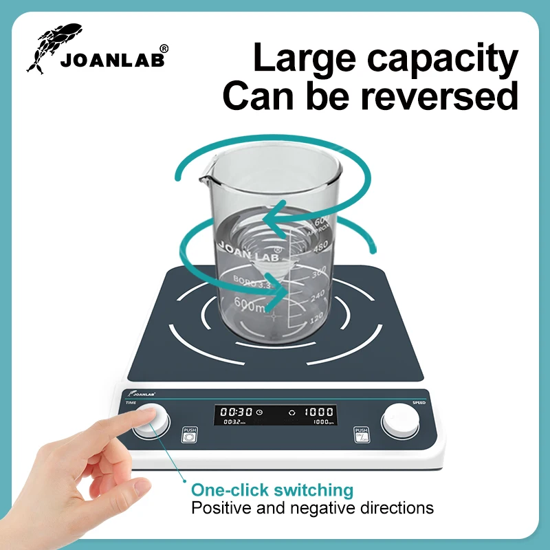 JOANLAB Multiple Magnetic Stirrer Digital Display Laboratory Stirrer Magnetic Mixer Four-station 500ml*4