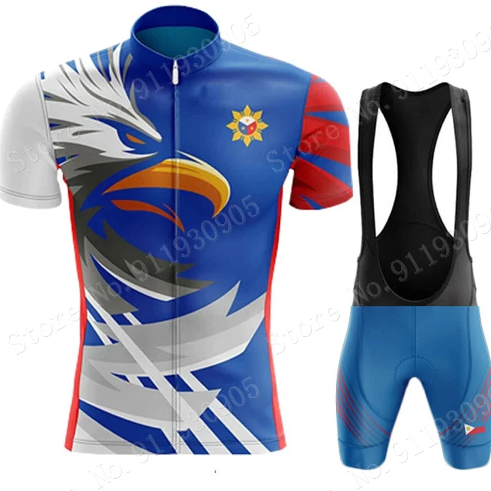 PHILIPPINES National Cycling Jersey Set Summer Pilipinas Clothing Road Bike Shirts Suit Bicycle Bib Shorts MTB Ropa Maillot