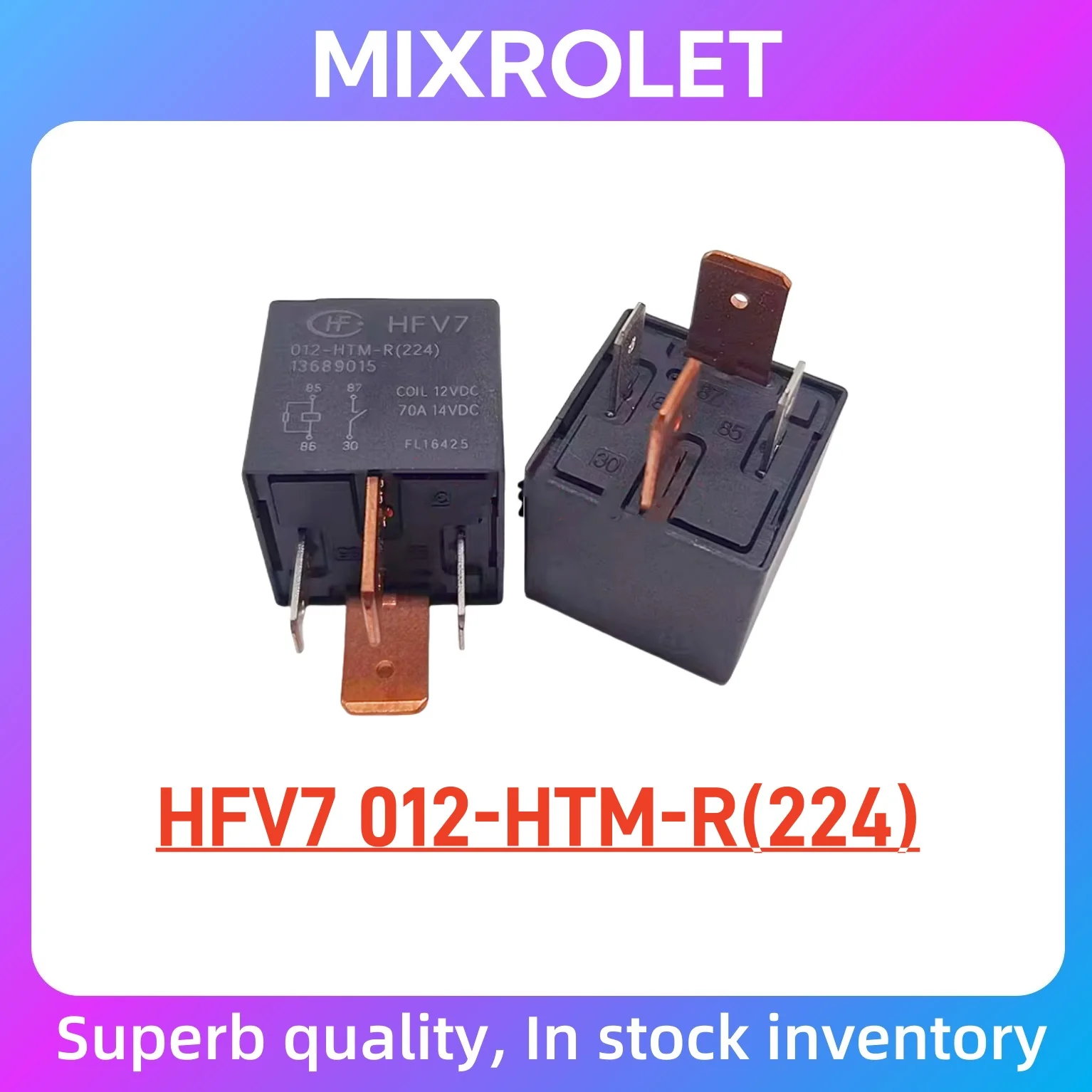 Original 12V Relay HFV7 012-HTM-R (224) 70A 12VDC 4Pins