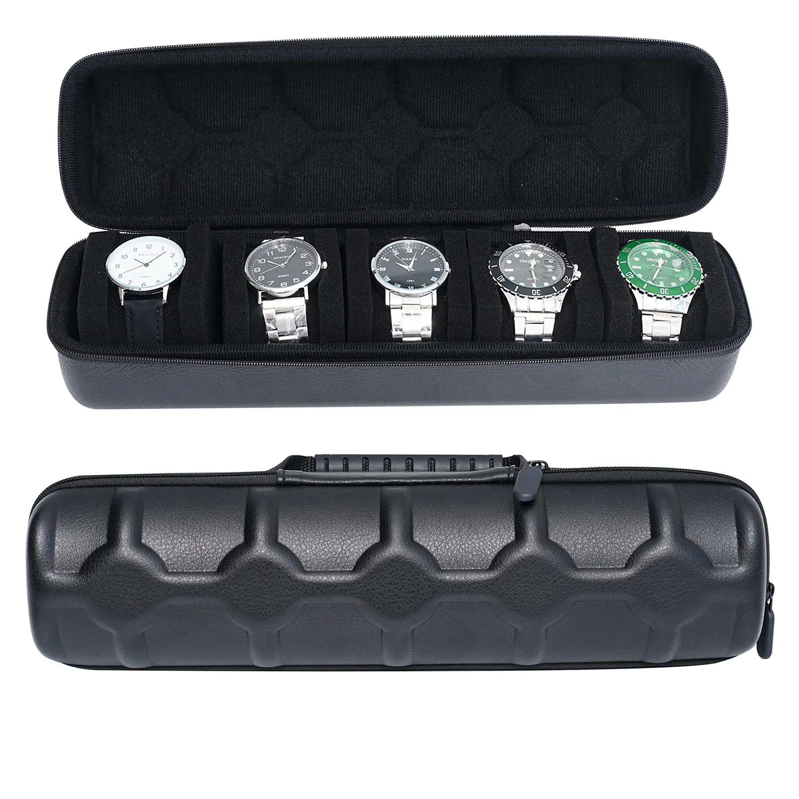 Watch Roll Travel Cases, Watch Travel Case,5 Slot Watch Roll