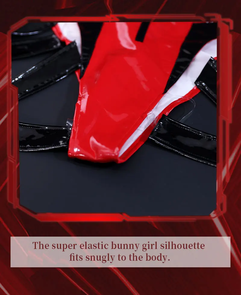 Asuka Bunny Girl Cosplay Kostüm - Roter Jumpsuit Uniform für Halloween 23 Asuka Bunny Girl Cosplay Kostüm - Roter Jumpsuit Uniform für Halloween 12