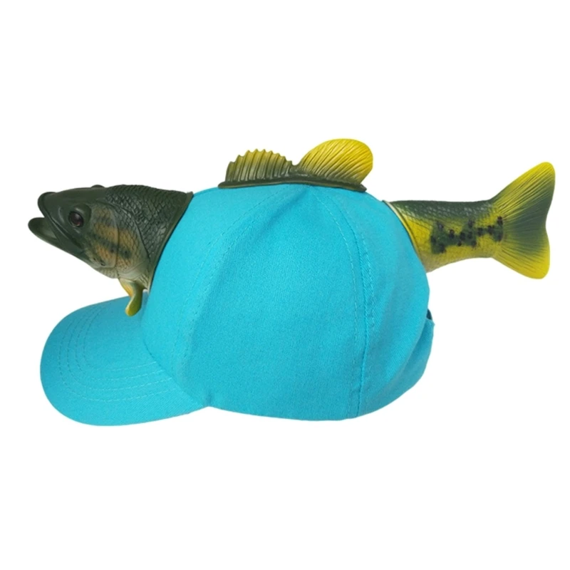 Novelty 3D Fish Hat for Parent Child Funny Fish Animal Baseball Hat for Birthday Party Creative Theme Party Hat Headwear 4