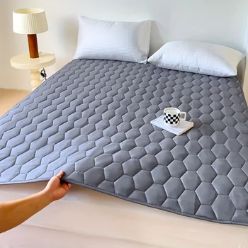 Surmatelas matelassé imperméable (sans taie d'oreiller), housse de protection de matelas douce et respectueuse de la peau, sans bruit, 1 pièce 1