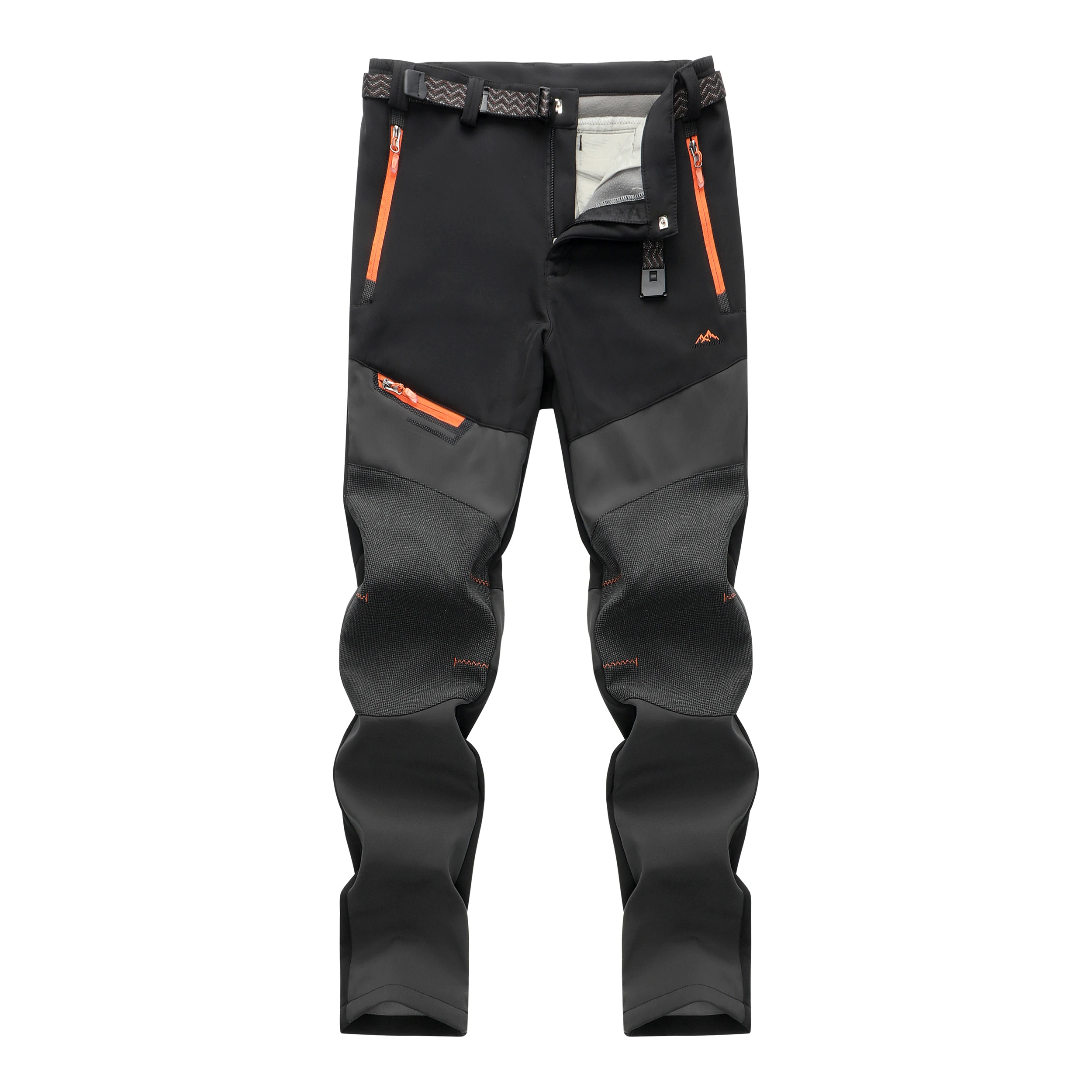 Men's Waterproof Hiking Pants Outdoor Fleece Lined Snow Ski Pants Winter Softshell Snowboard Pants 2
